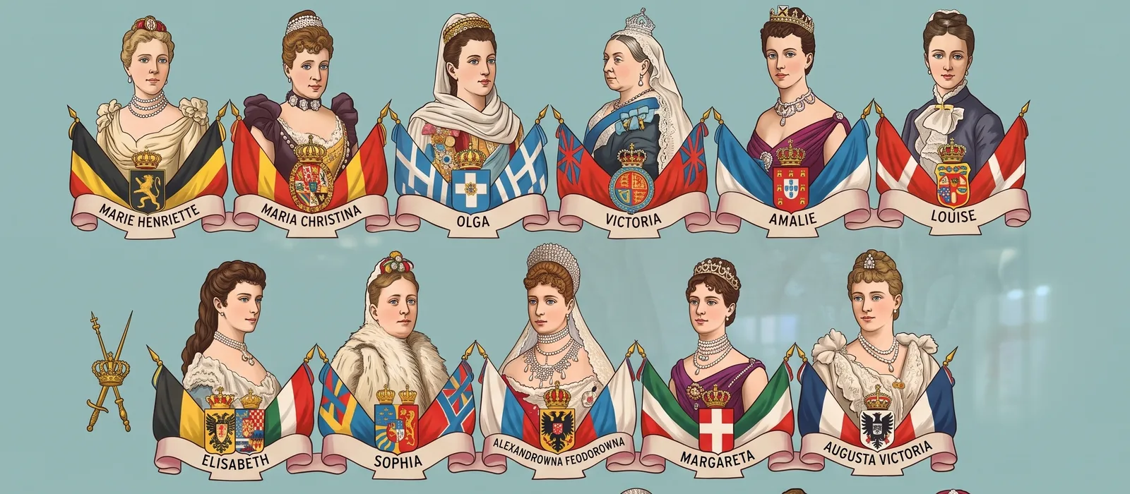Europa — Les souverains d'Europe vers 1900